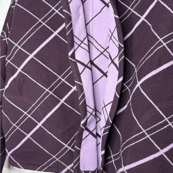 Women’s Vintage Doncaster Wool Cashmere Boxy Jacket Reversible Size 8 Purple - Picture 3 of 8
